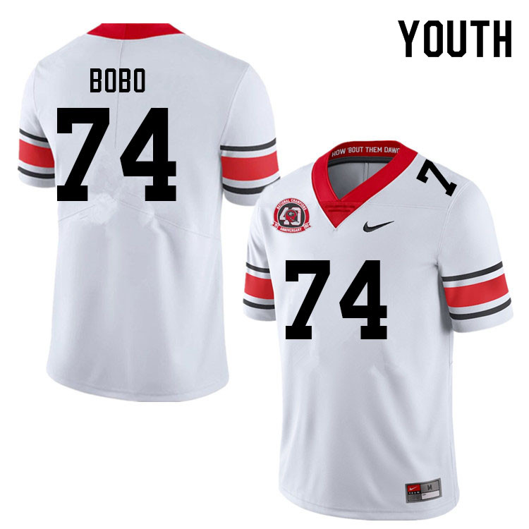 Youth #74 Drew Bobo Georgia Bulldogs College Football Jerseys Sale-40th Anniversary
